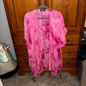 Pink Tie-Dye Kimono